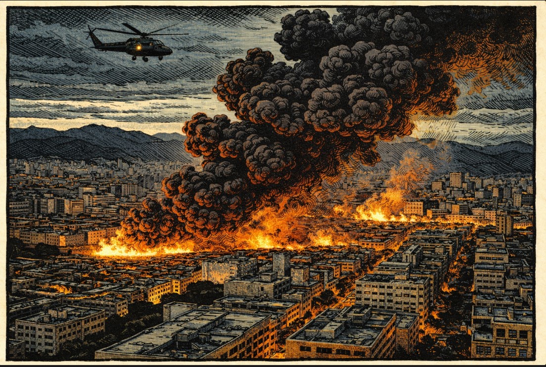 bombardeio sob Caracas